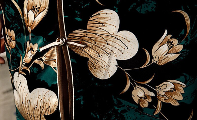 Moden Vintage Zwarte Cheongsam Jurk Vrouw Traditionele Chinese Jurken Classic Schuine Spleet Kostuum Zomer Party Vestido