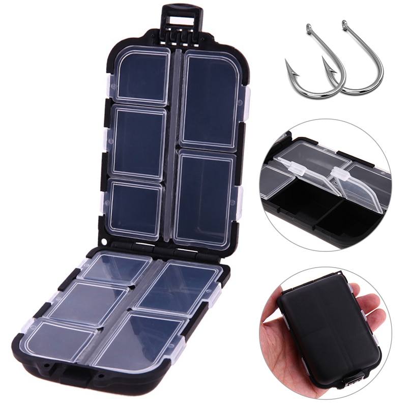 10 Compartments Waterproof Fishing Tackle Boxes Plastic Fishing Lure Bait Hook Storage Case Tackle Box Fishing Accessories