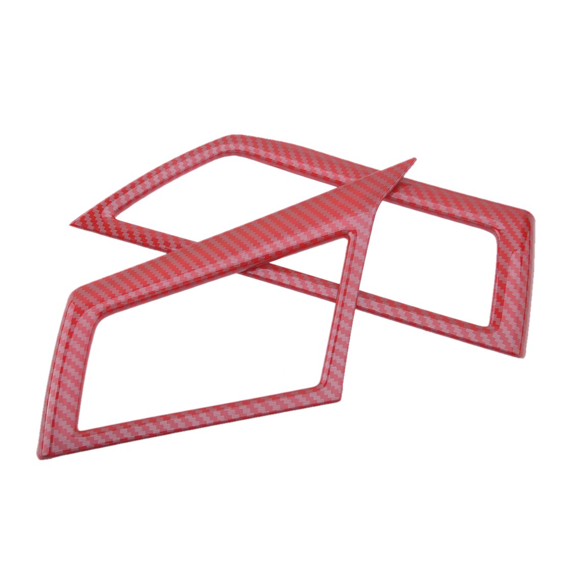 beler 2pcs/set Carbon Fiber Red ABS Console Air Outlet Cover Trim Fit For VW Jetta MK7 LHD
