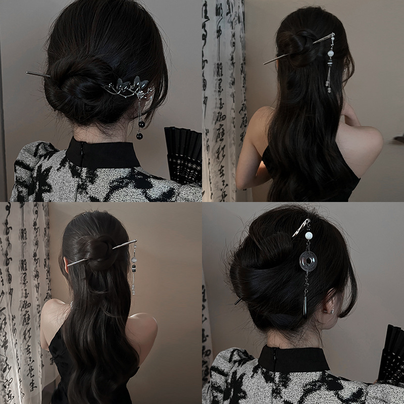 Ancient Chinese Style Butterfly Tassel Hair Stick for Women Girls Classical Hairpin Chinese Hair Accessories Jewelry