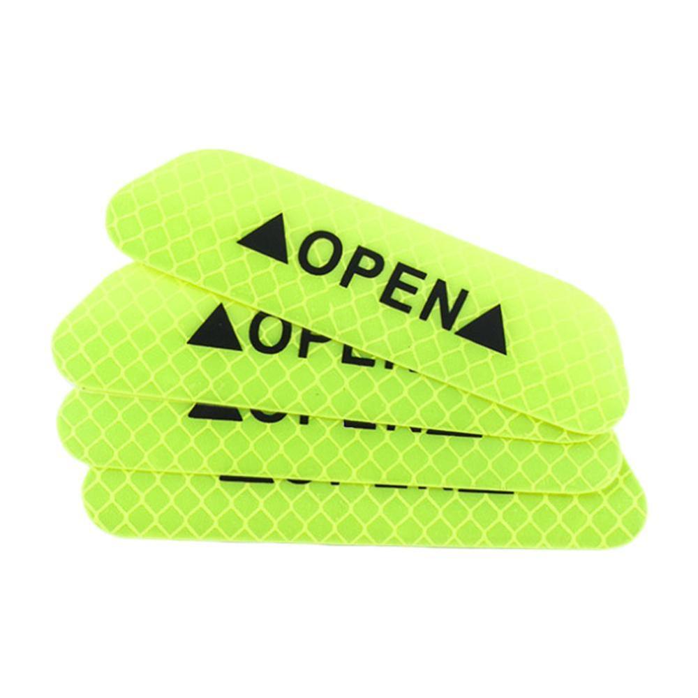 8 stuks autodeurstickers, waarschuwingstape, reflecterende autostickers, reflecterende strips, autostyling, 4 kleuren veiligheidsmarkering, autostickers