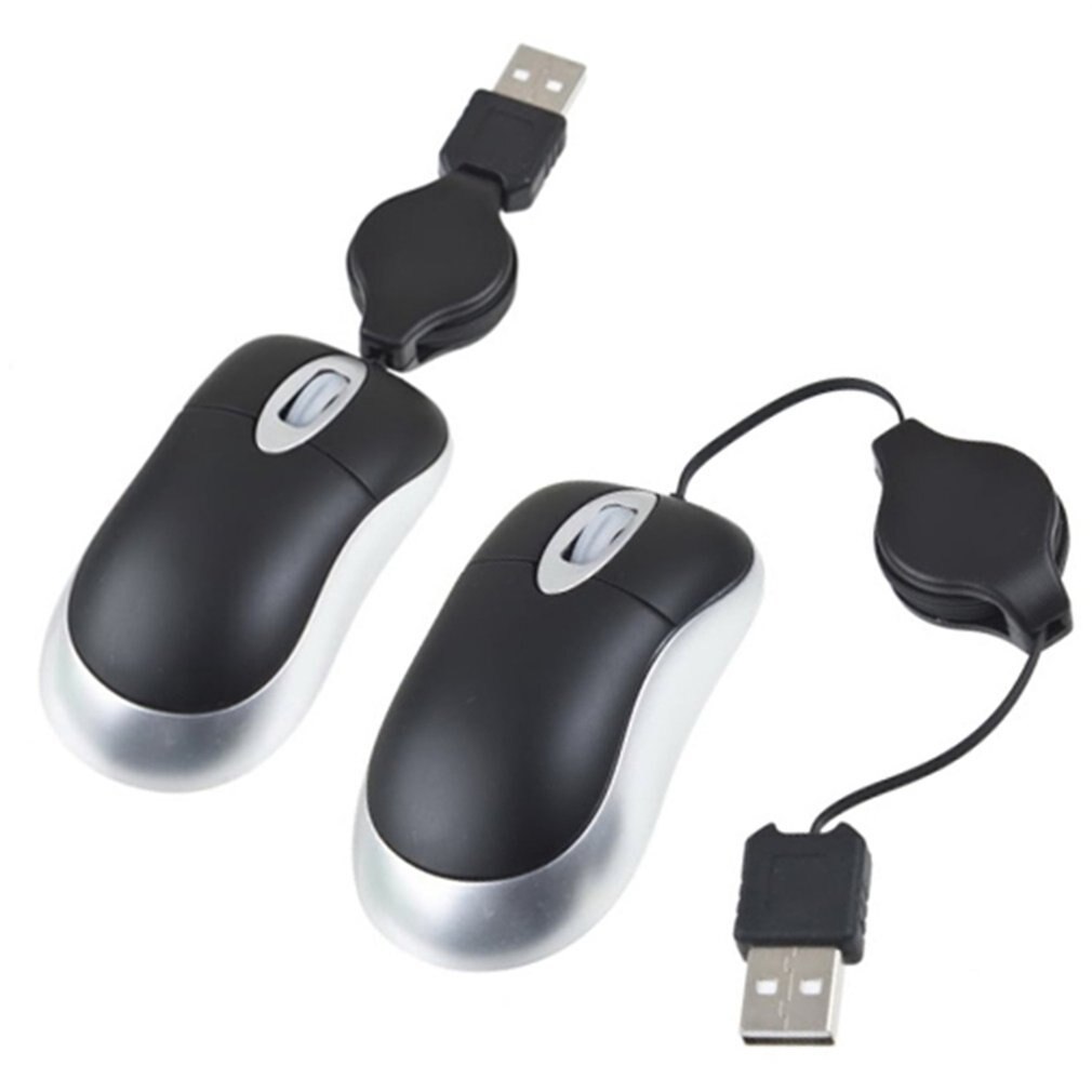 1pc USB Optical Scroll Retractable Slim Mouse for Laptop PC StoreHot