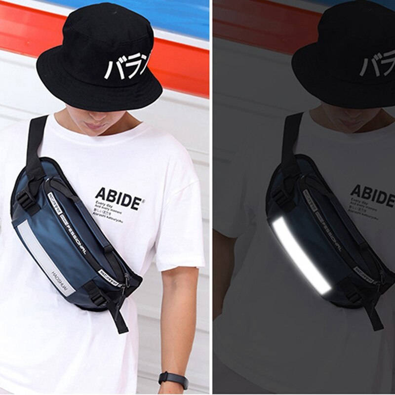 Rua estilo telefone bolso anti-roubo saco de vagabundo unisex moda fanny pacote hip hop faixa reflexiva cinto bolsa legal cintura bolsa 2020