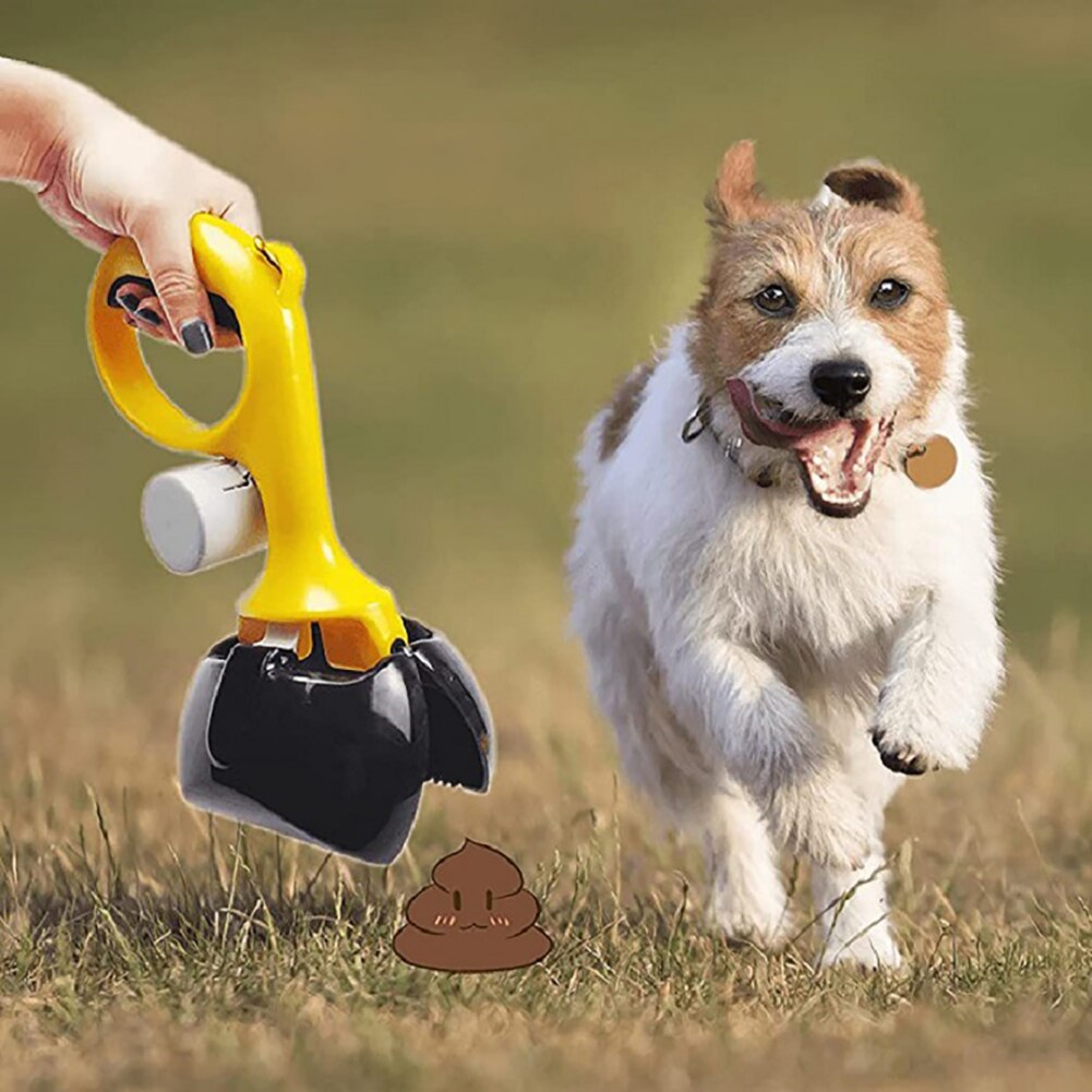 2 In 1 Pet Pooper Scooper for Dog Cats Long Handle Poop Scoop Outdoor Clean Pick Up Waste Picker Cleaner Dog Excrement Collector
