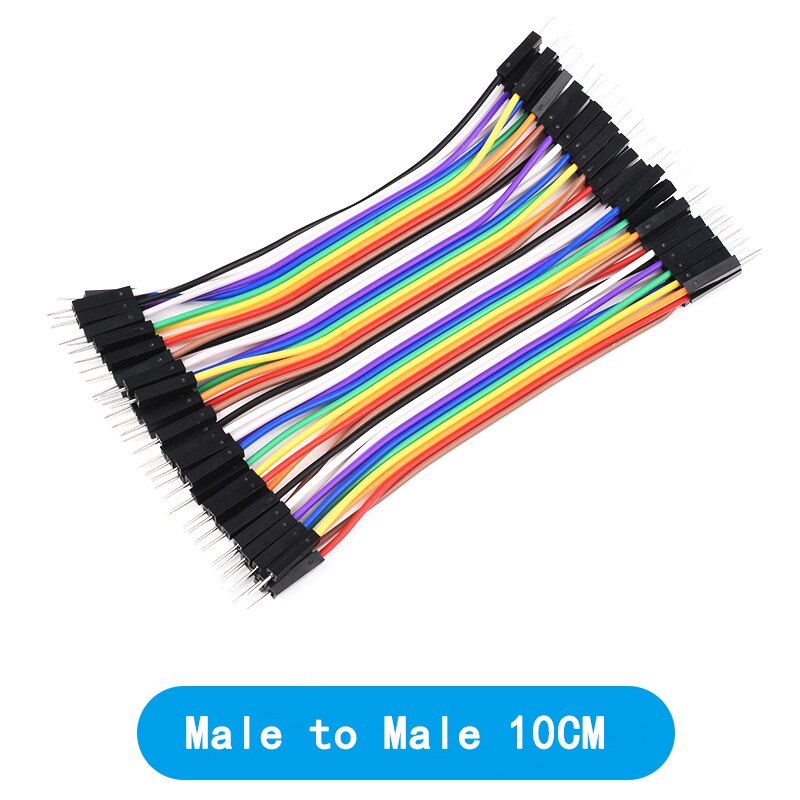 Cable de puente Dupont de 10CM para Arduino, Cable macho a macho, hembra a hembra, 40 Pines, 40-120 Uds.: Male Male 10CM