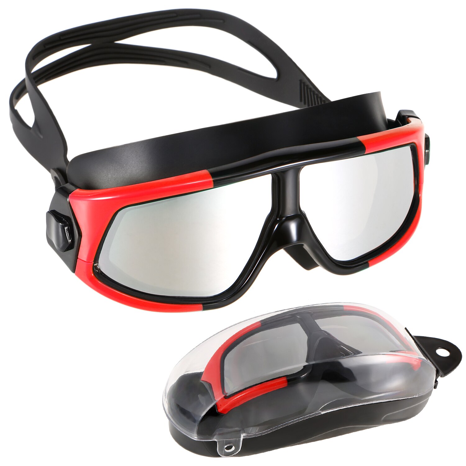 Professionele Zwemmen Duiken Bril Vrouwen Mannen Verstelbare Anti-Fog Wide View Zwembril Duikbril Apparatuur Voor Volwassenen