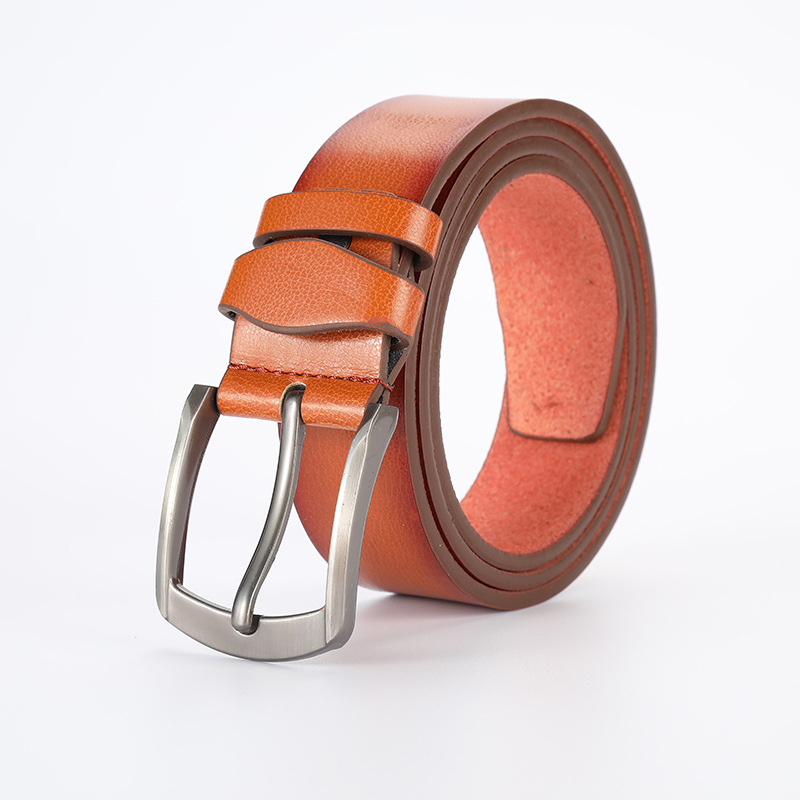 Cinturón de negocios de ocio europeo y americano para hombre: style 1 brown