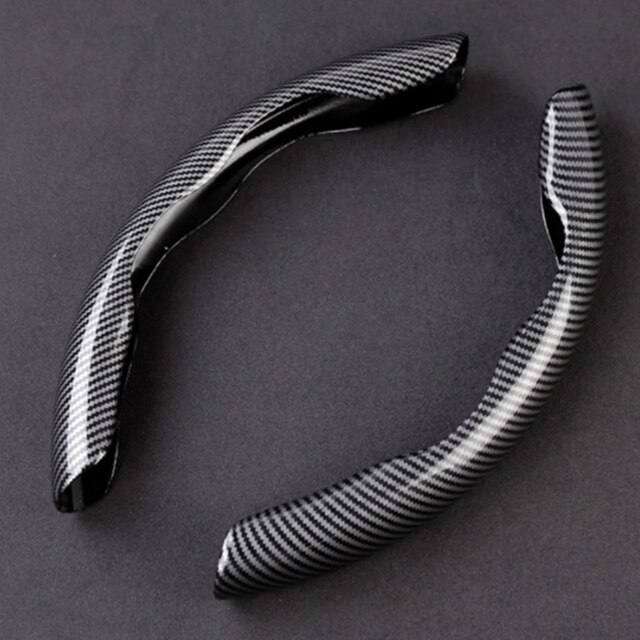 Voor Chery Tiggo 3 4 5 7 Pro 8 Stuurhoes Ademende Anti Slip Geschikt 38Cm Auto Decorationbon fiber Caraccessories: Black