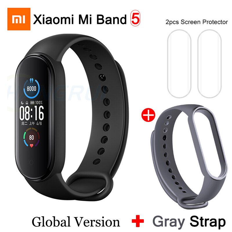 Globale Versione Xiaomi Mi Banda 5 Braccialetto Fitness Tracker Wristband OLED Colorato Dello Schermo Intelligente Impermeabile Monitor di Frequenza Cardiaca Fascia: style7