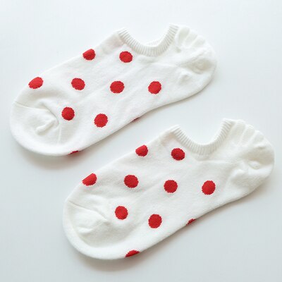 5 pairs/Lot Women's Short Socks Pack Cute Heart Lovely Kawaii Dot Sweet Cotton Socks Women Ankle Socks Casual Sox: 13