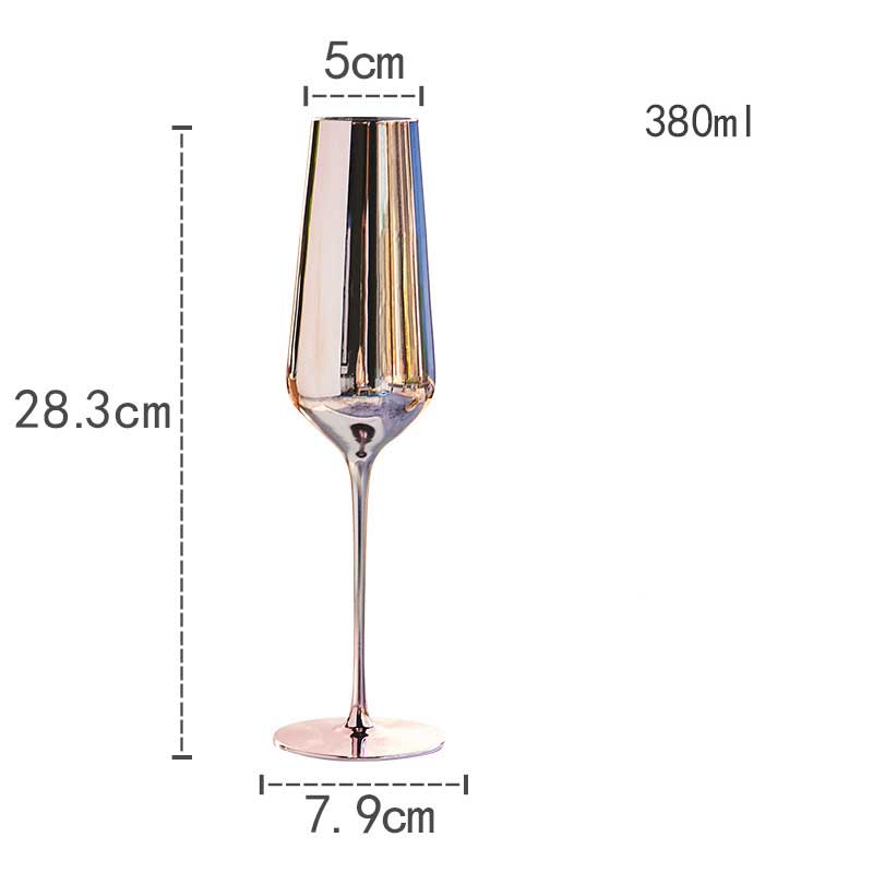 Champagne Fluiten Glazen Crystal Rose Goud Wijn Glas Sap Drink Cocktail Beker Bruiloft Party Huwelijk Wijn Keuken Drinkwaren: B