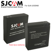 2 stks SJCAM SJ6 Legend Batterij 3.8 v 1000 mah 3.8Wh Oplaadbare Li-Ion Batterij Pack voor SJCAM SJ6 LEGEND Sport actie Camera DV