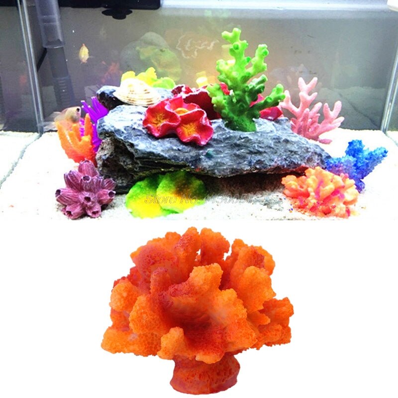 Kunstig harpiks koral mini akvarium fisk akvarium dekorationer undervands ornament