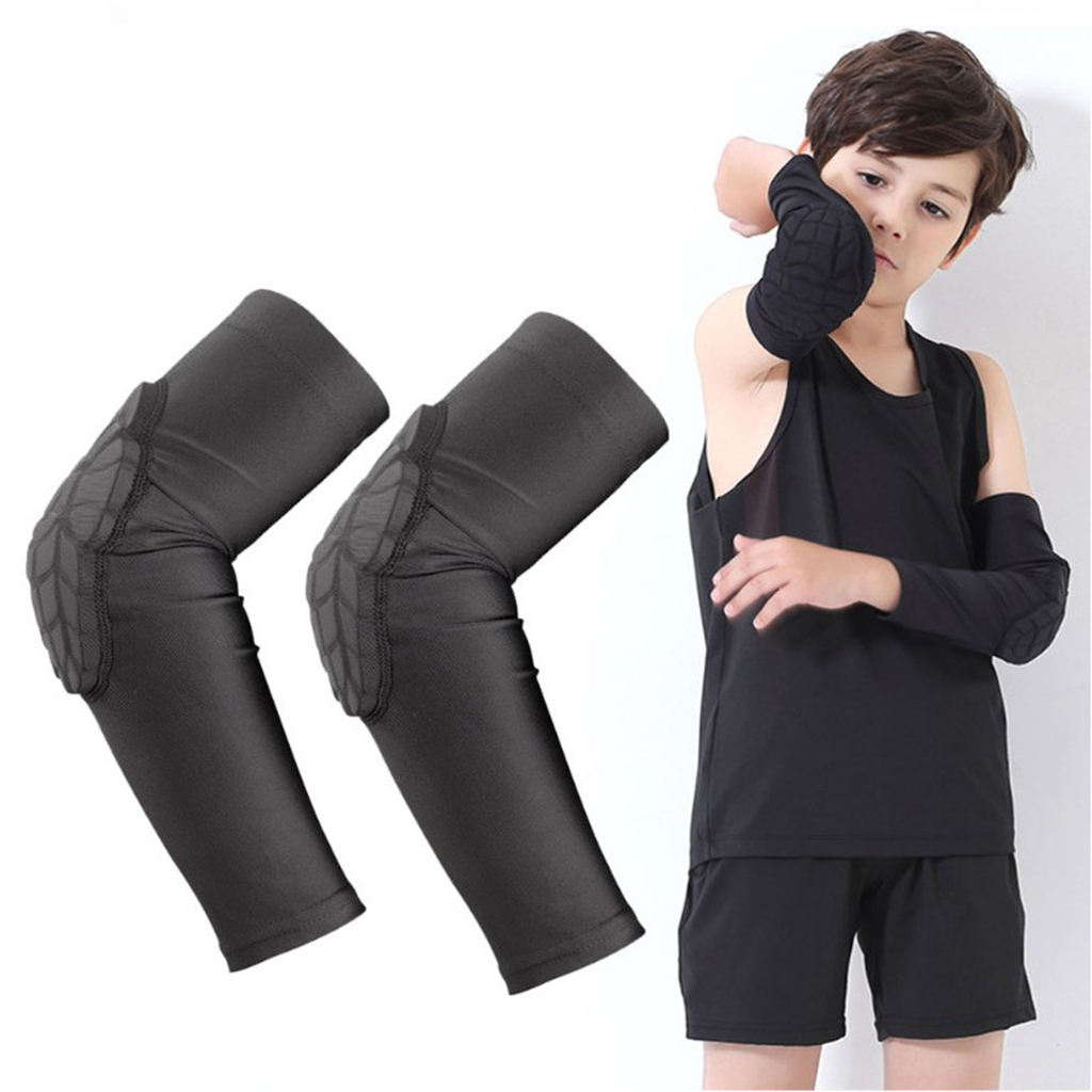 Basketball Arm Sleeve - Elbow Support Guard Pads for Children Kids - 4 Sizes to Select