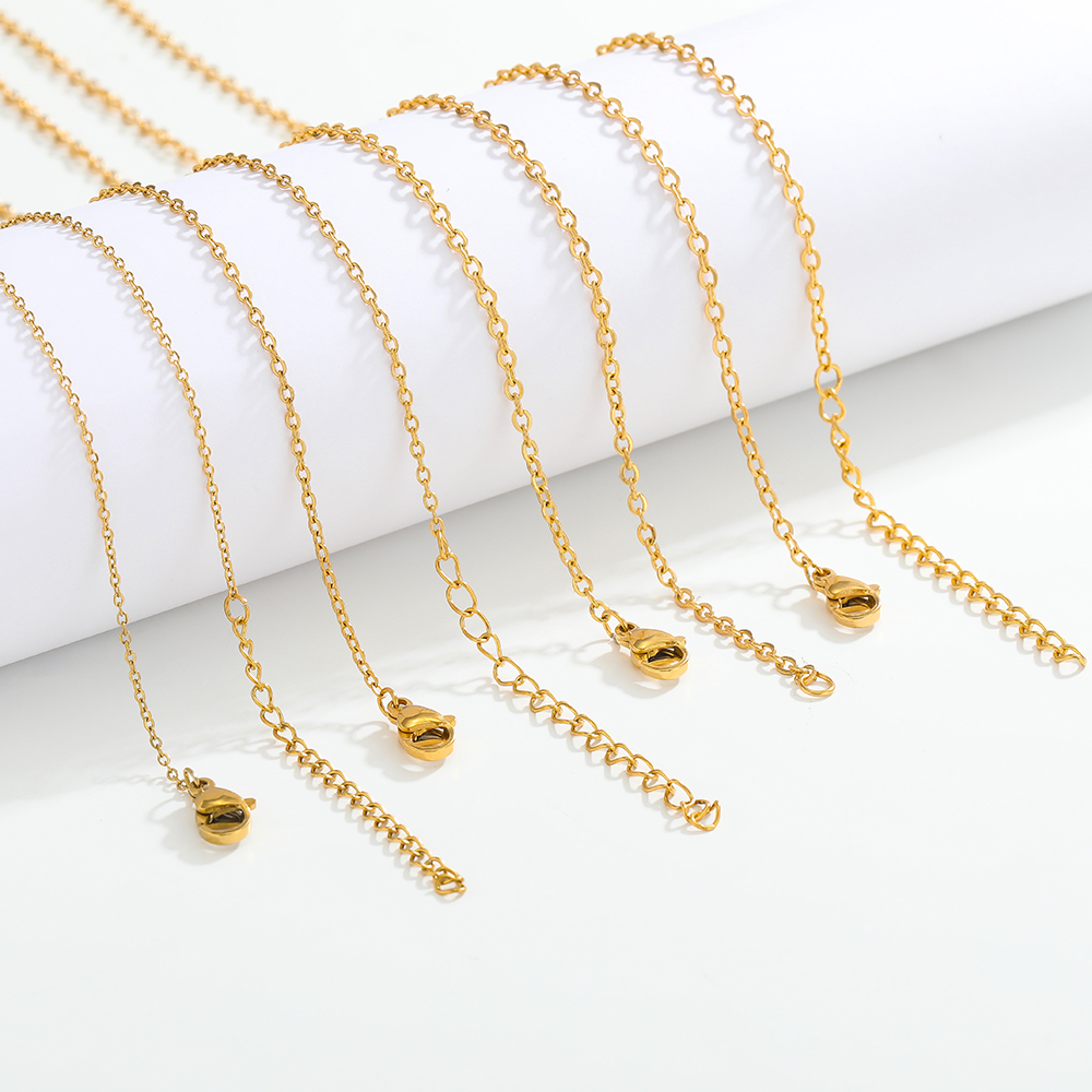 Lien de câble en acier inoxydable pour bricolage, colliers de la présidence, tour de cou, bijoux de direction, réglable, , équiin en vrac, 45 + 5cm, 10 pièces par lot