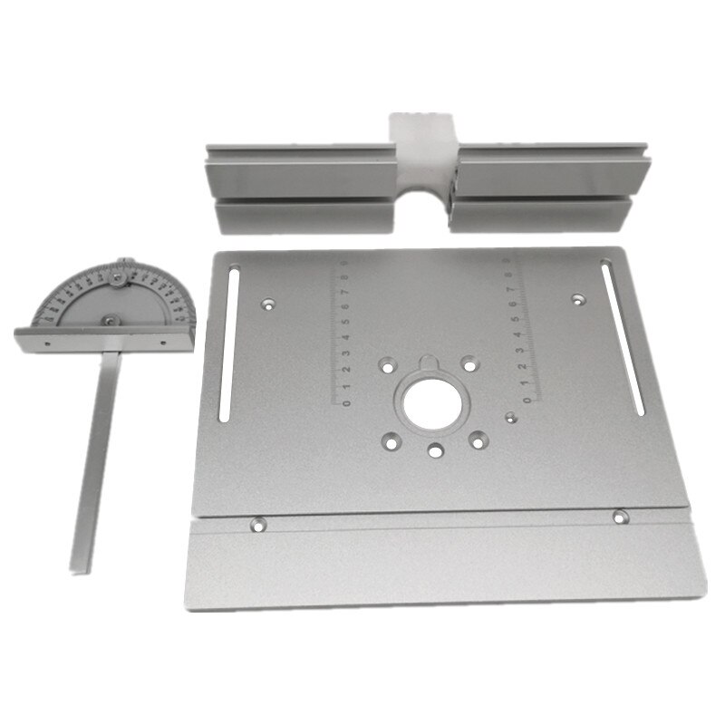 Aluminium Router Table Insert Plate for Woodworking Benches Table Saw With Miter Gauge Guide Profile Fence Sliding Brackets