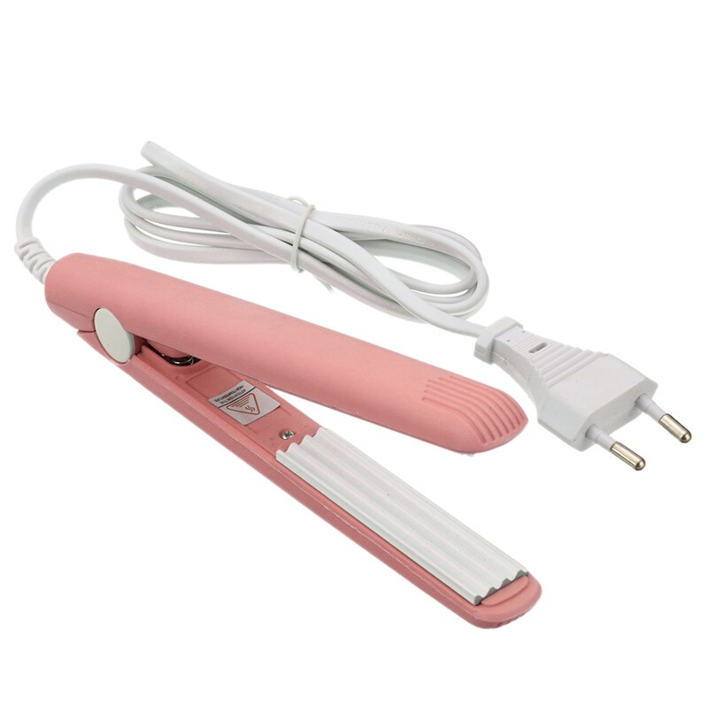 Mini krullen stijltang toermalijn keramische krultang golvende haarstijltang stylingtools volume haarkrultang eu stekker: Roze
