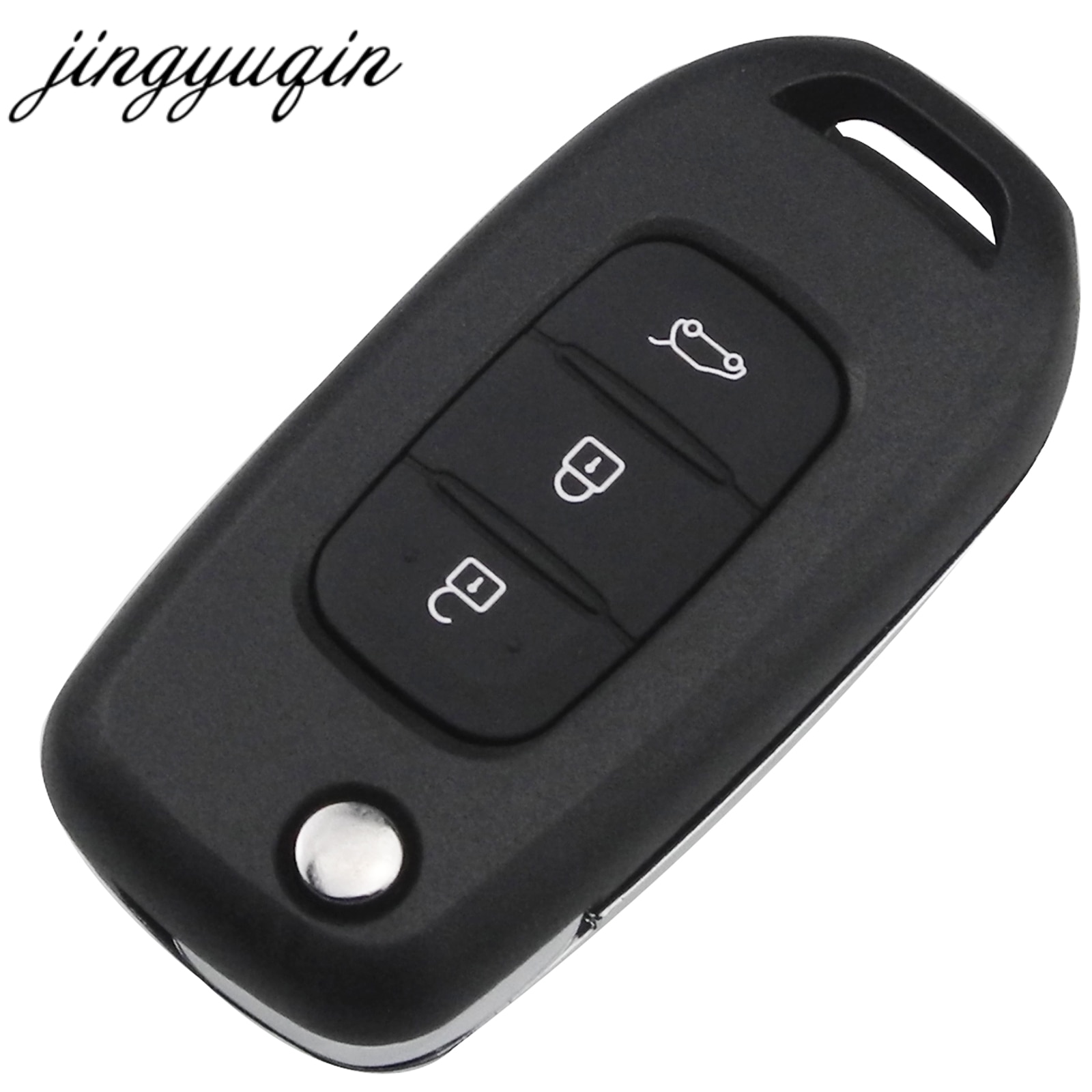 Jingyuqing 3 Knop Flip Folding Autosleutel Shell Fob Voor Renault Xp Megan Key Case Vervanging
