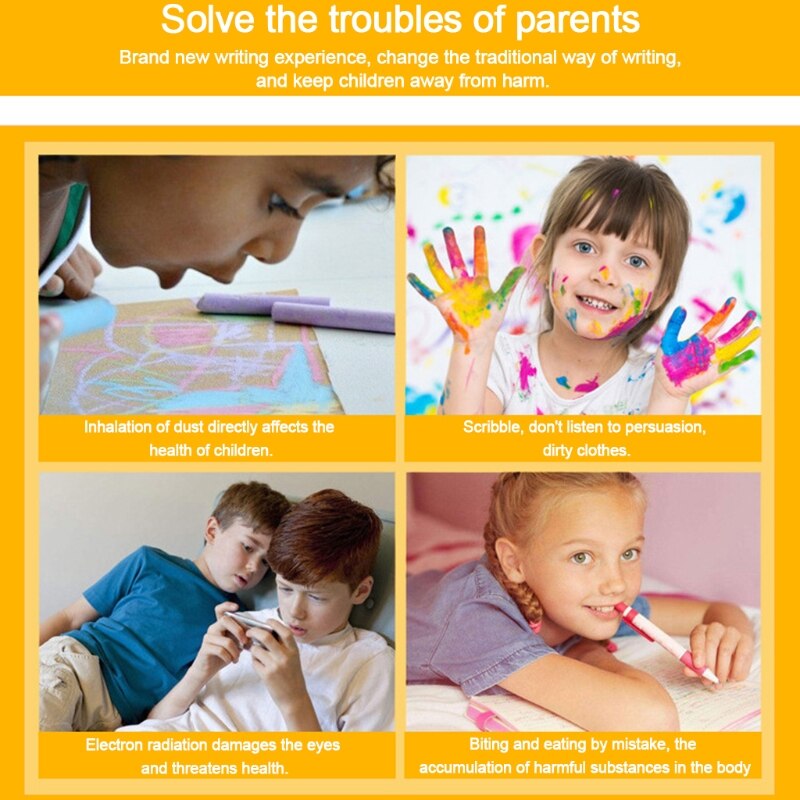 LX0B Portable Writing Board LCD Writing Tablet 9 Inch Screen Digital Handwriting Doodle Pad for Kids Adult Home School Office