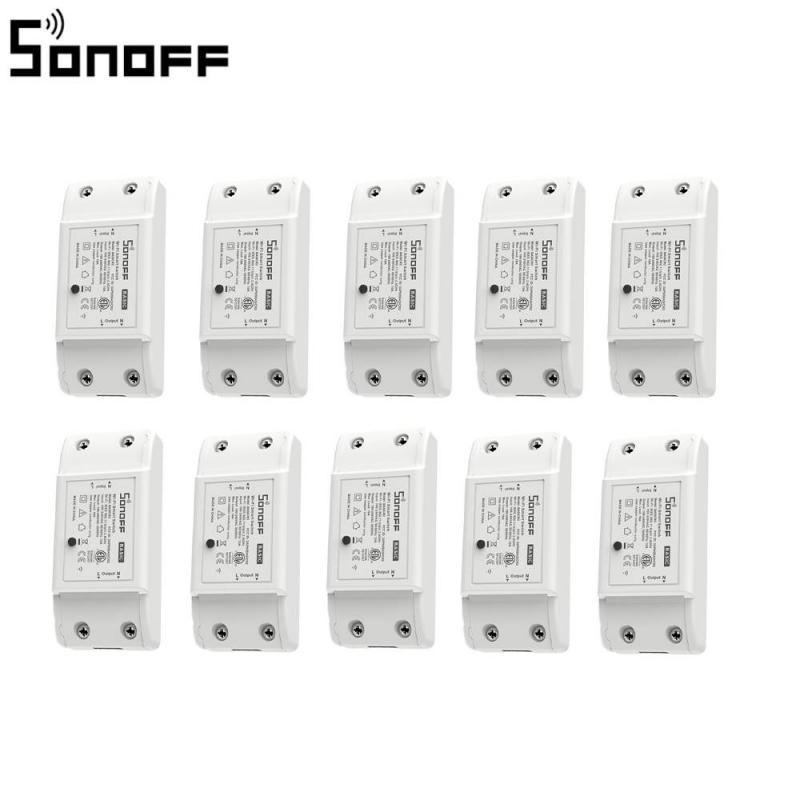 SONOFF Basic R2 10A WiFi DIY Smart Switch Remote Controller Smart Home Light ON/OFF Module Work With EWeLink Alexa Google Home