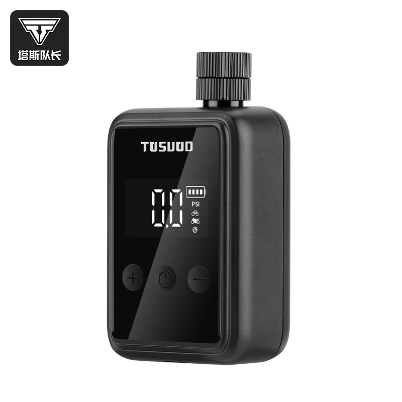 Tosuod ny cykel, elcykel, motorcykel intelligent højtryksluftpumpe multifunktionsoppustning: Sort