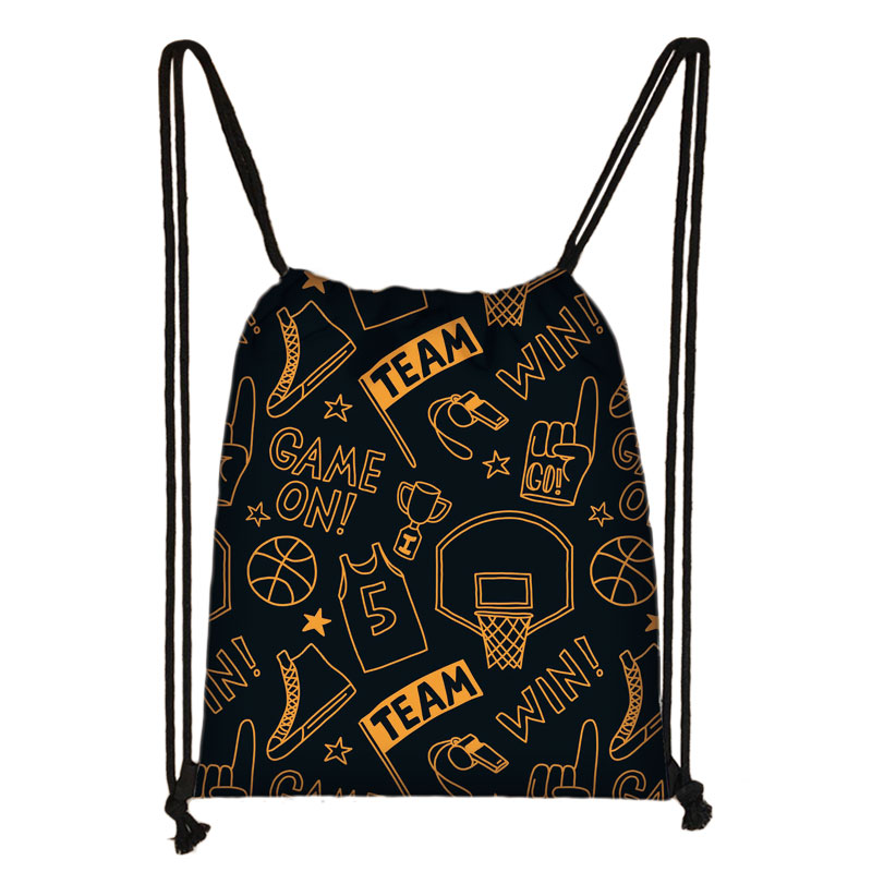 Basketbally Druck Rucksack Frauen Männer Rucksack Jungen Mädchen Lagerung Taschen für Reise weicher Ball Kordelzug Schuhe Halfter Buch Tasche: skdbasket10cw