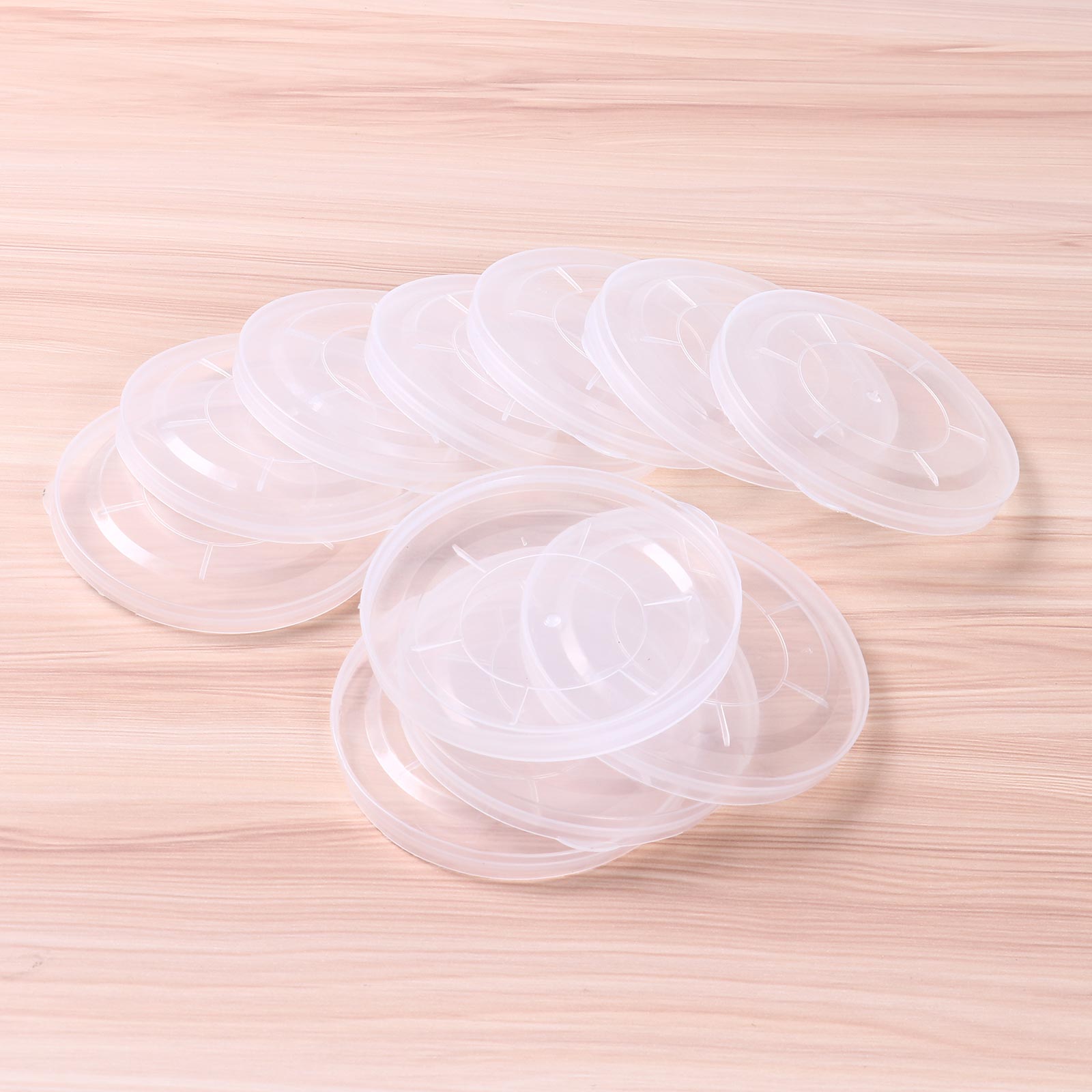 Latas de plástico transparente para almacenar alimentos reutilizables, frascos para almacenar alimentos, tapas a prueba sellado de fugas, de alimentos para perros y gatos para conservas, 100 unidades
