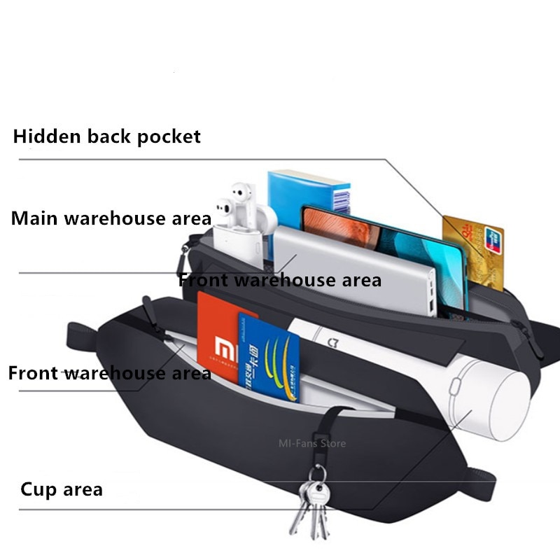 Newest Xiaomi Multifunctional Sports Leisure Chest Bag Waist Bag Outdoor Sports Shoulder Bag Belt Bag Pouch Packs Waterproof Bag