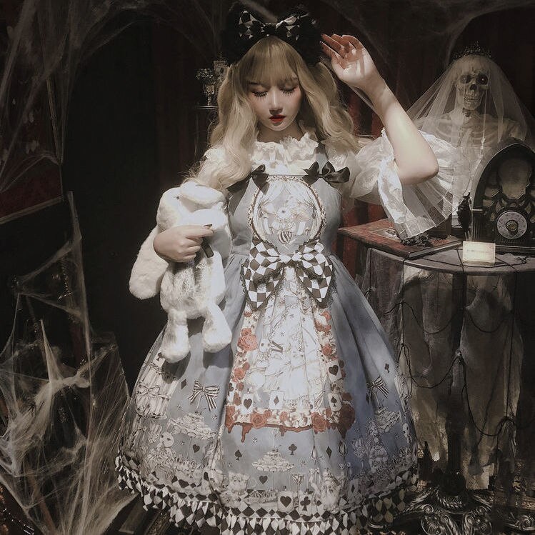 Vestido gótico Retro de Lolita para mujer, traje de Lolita para funerario oscuro, Jsk, con tirantes, Harajuku, a la , Cosplay, sin mangas