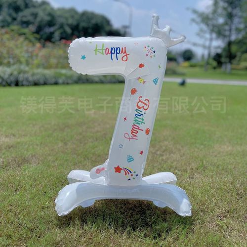 32Inch Foil Birthday Balloons Helium Standing Number Balloon 0-9 Happy Birthday Wedding Party Decorations Shower Figures Globos: ROSE RED