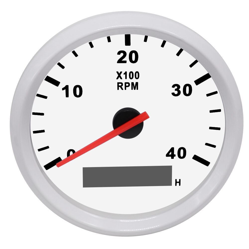12V/24V Boat Tachometer 3-8K RPM With LCD Hour meter Car Tachometer for diesels Red Backlight Truck Marine Tacho Meter Indicator: WW 0-4KRPM
