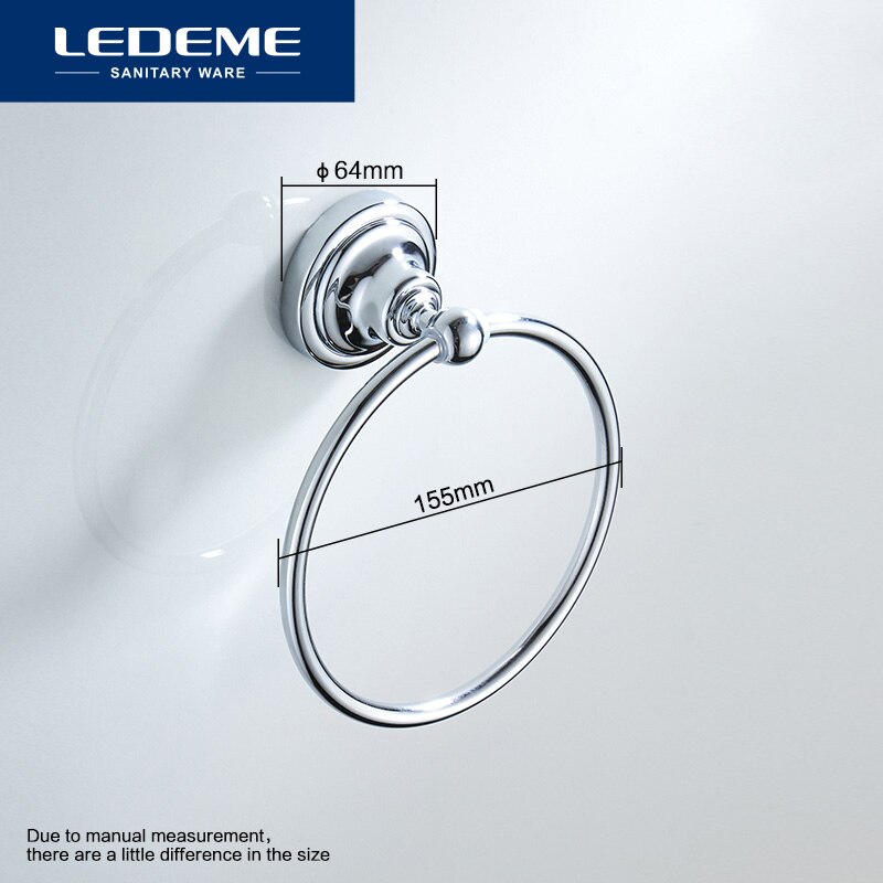 Ledeme Handdoekhouders Ronde Muur Gemonteerde Handdoek Houder Ringen Verchroomd Roestvrij Staal Badkamer Handdoekhouders Ring L1404
