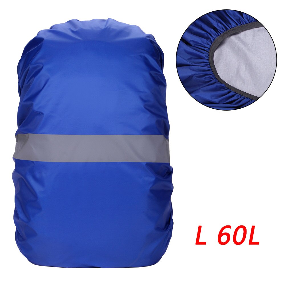20-100l vandtæt sport rygsæk dækning taske regn dække med reflekterende strip cykling camping vandreture bjergbestigning sag sort