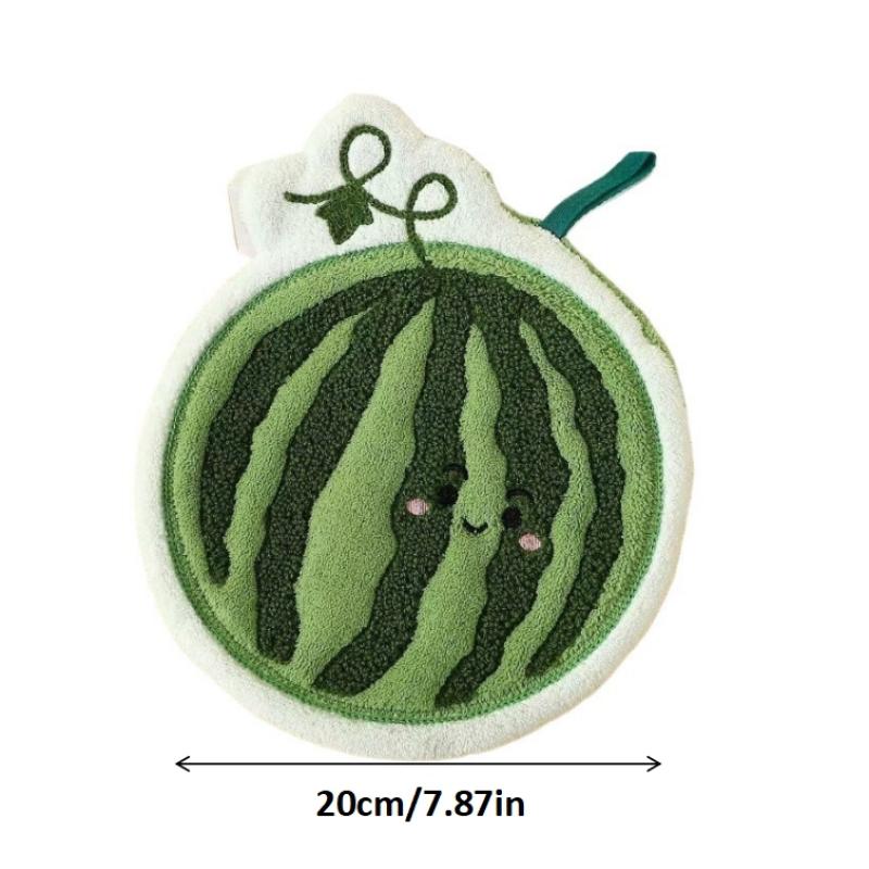 Fleece doekje badkamer bloemen handdoek huishoudartikelen fruit handdoek keuken absorberende schoonmaakdoek hangend sneldrogend koraal