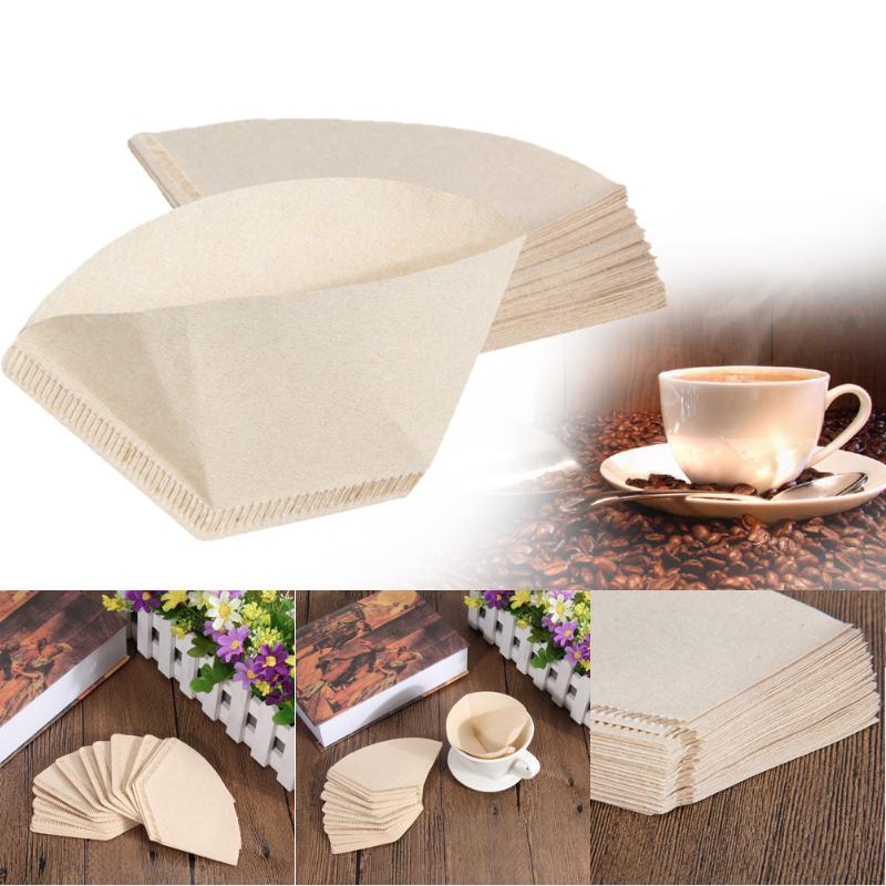 40pcs/lot Wooden Original Hand Drip Paper Coffee Filter Coffee Filters Eco-friendly Coffee Filter Bag Coffee Maker Accessories