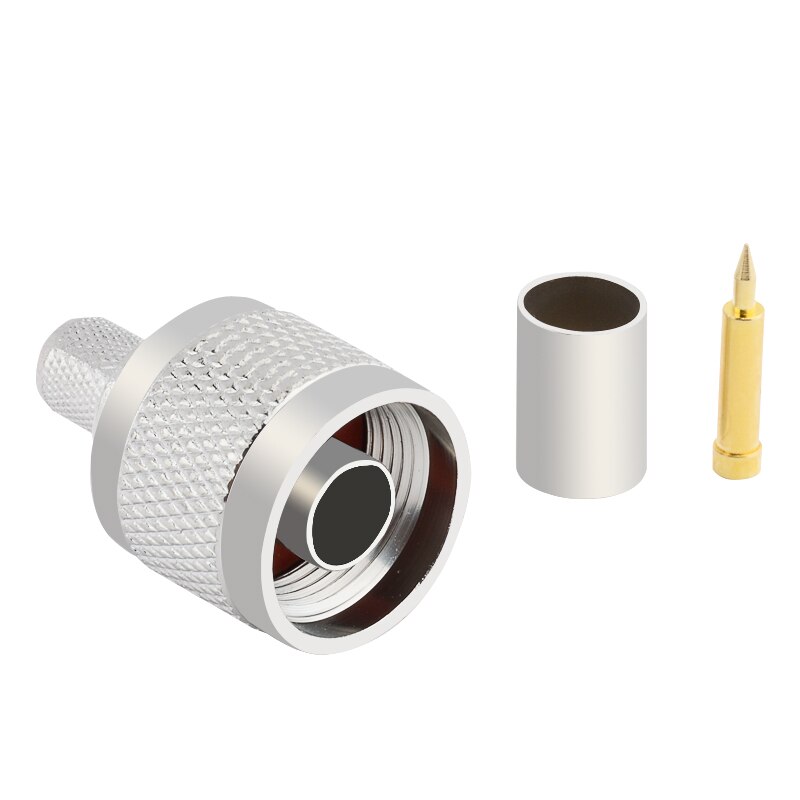 10pce Connector N male plug crimp RG5 RG6 5D-FB LMR300 cable straight