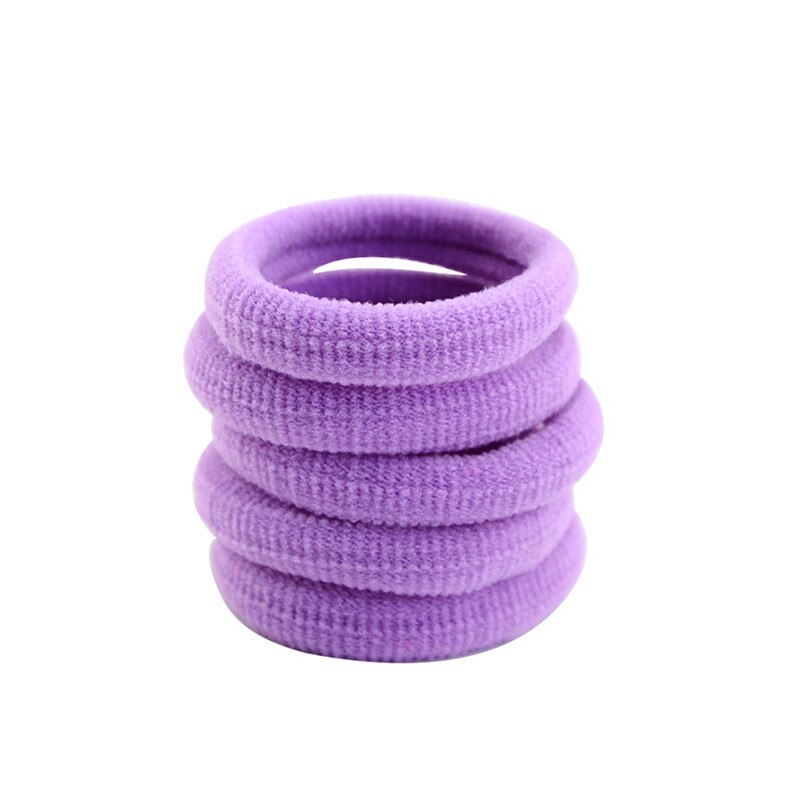10 stks/partij Haaraccessoires Meisjes Kids Candy Kleur Elastische Haarbanden De Paardenstaart Houder Rubber Band Boutique Haar Tie 13 kleuren: 5 Purple