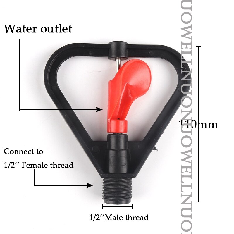 5Pcs Irrigation Spray Nozzle 1/2'' 3/4'' Male Thread Garden Watering Sprinkler 360Rotary Refractor Sprinkler For Greenhouse Drip