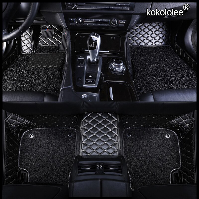 Kokololee anpassade bilgolvmattor för mitsubishi outlander pajero grandis asx pajero sport lancer galant lancer-ex fotmattor