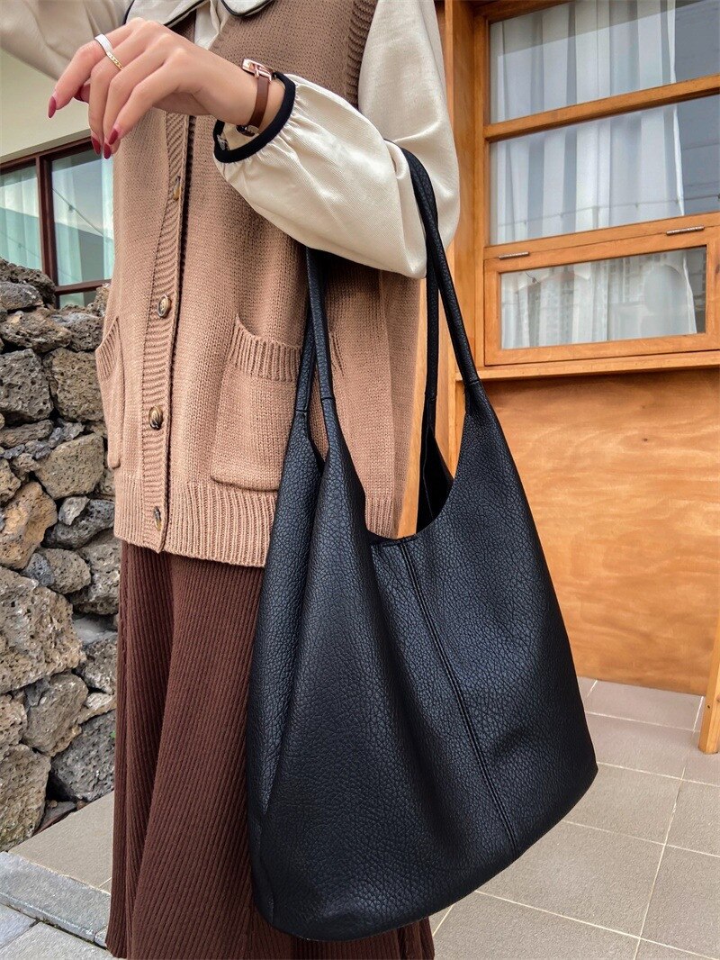 PU Leather Women Shoulder Bag Large capacity Winter Brand ladies Handbags Trending Luxury female Hand Bag Travel big totes