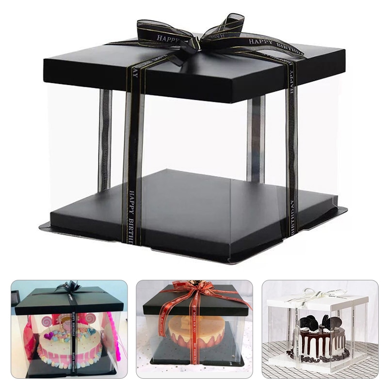 Luxe Transparante Cake Dozen Gebak Extra Grote Verpakking Meerdere Kleur Bakkerij Verjaardag Bruiloft Cake Inpakpapier