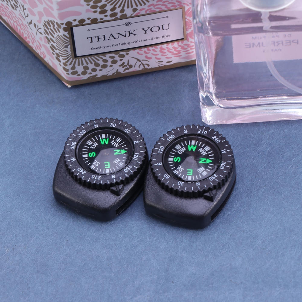 2 PCS Detachable Compass Waterproof Portable Compass Camping Compass Survival Tools for Watch