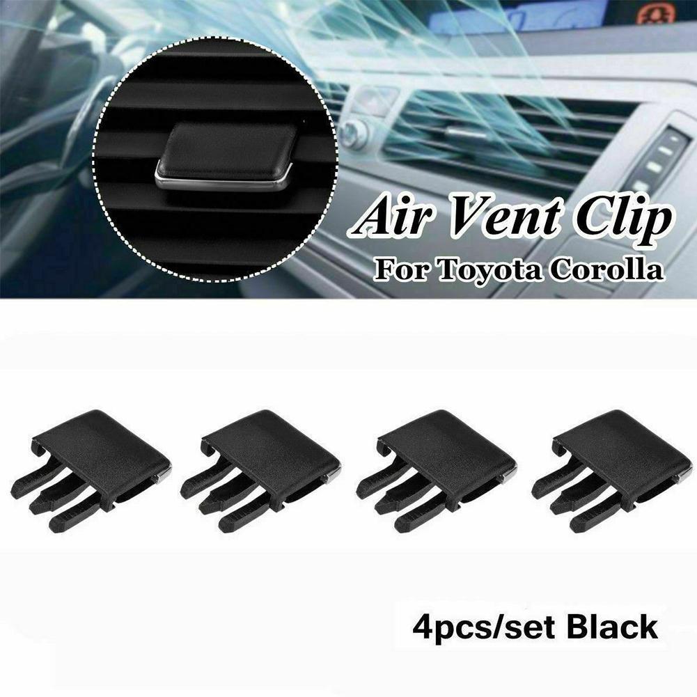 4Pcs Air Vent Blade Clip Set For Toyota Corolla – Black Or Beige (Pick Your Color)