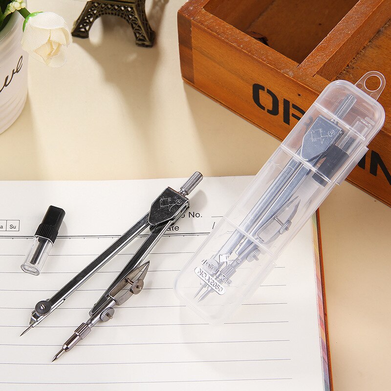 Metal Compass Set Drawing Stainless Steel Student Stationery Geometry Painting Circle Tools School Supplies