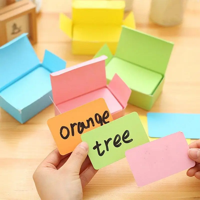 1 box Black Cards White Blank Retro DIY Kraft Paper Blank Card DIY Graffiti Word Cards Greetings Vintage Card