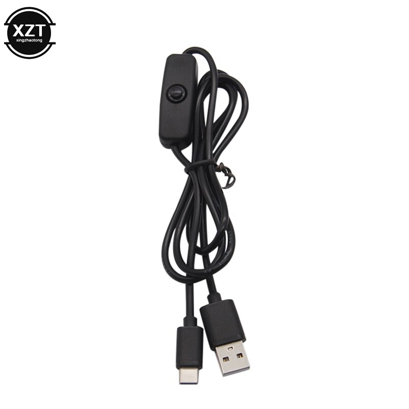 USB a cable micro USB tipo c para Raspberry Pi 3 4 B Cable de carga de fuente de alimentación con encendido/ interruptor de apagado para teléfono portátil 5V 3A/2.5A