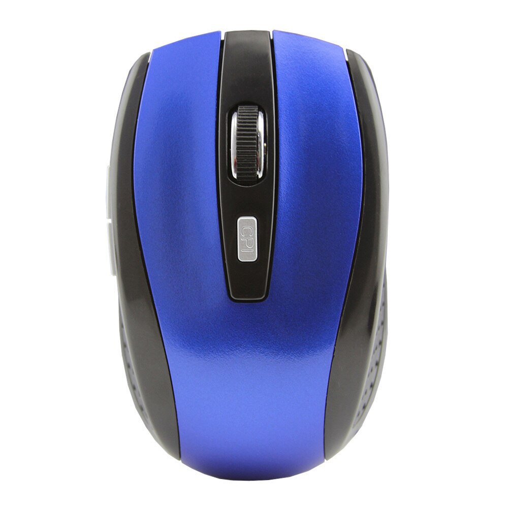 5 przycisk mysz na komputer bezprzewodowy 2.4G ergonomiczny przenośny 1600 DPI regulowany mysz optyczne optyczne USB mysz do laptopa PC: Niebieski