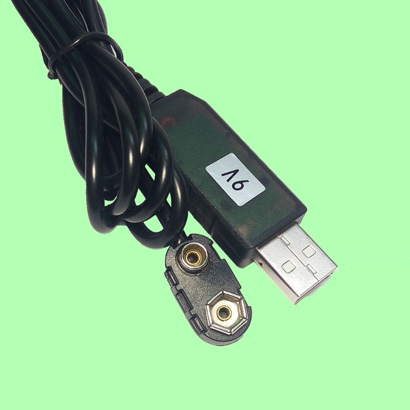 9v batterieliminator usb-kabel 5v boost  to 9v spänningsomvandlare step-up volt transformator likströmsregulator linje mikrofon leksak