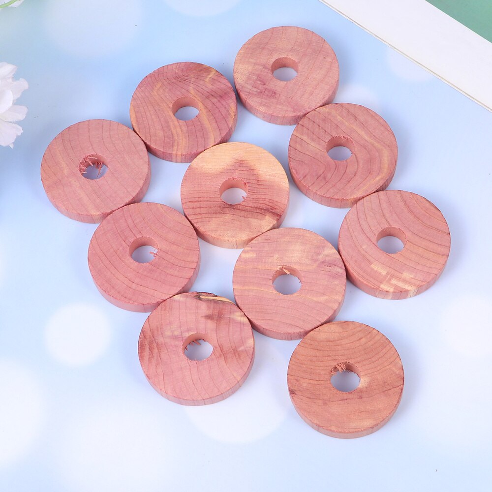 30Pcs Cederhout Ring Circular Bug Muggen Ring Houten Ronde Chips Motbestendig Garderobe Ceder Chip