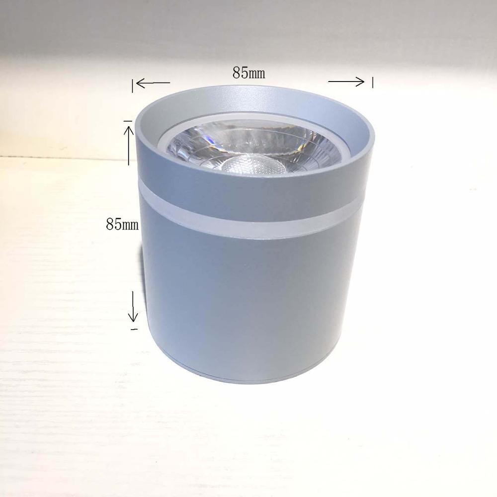 Opbouw Plafond Downlighters grijs downlight led verlichting 7W 9W 12w 15w cob led spot lights plafond Armaturen Verlichting